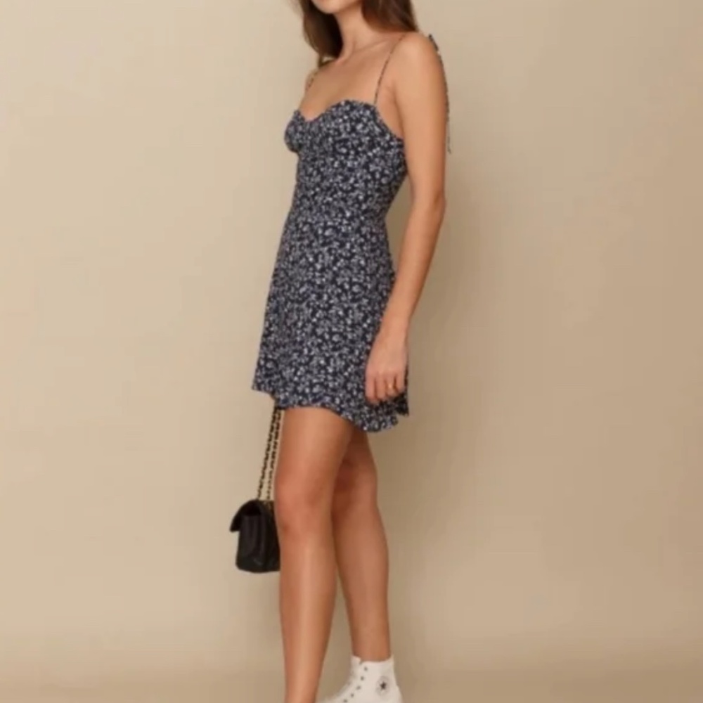 Reformation Saskia Dress Blue - Size 4